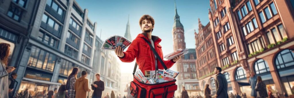 Titelbild zur Stellenanzeige: Flyer-Verteiler für Krumbach (Schwaben), St (m/w/d) – 16,00 € / Stunde – Schülerjob, Studentenjob, Minijob
