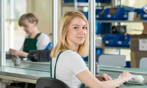 Mitarbeiterin in der Fertigung für Jobs, Ausbildung und Berufseinstieg in Produktion